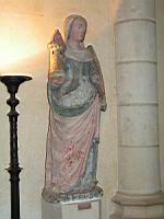 Blois, Chateau, Chapelle Saint Calais, Statue de Sainte Barbe (16eme)